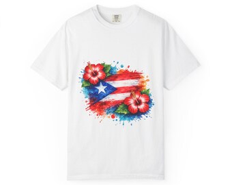 Copia della maglietta Piragua Cart, regalo nostalgico portoricano Boricua, maglietta tinta in capo Comfort Colors