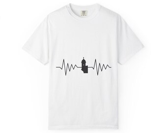 Camicia El Morro Heartbeat, maglietta minimalista Garita di Porto Rico, regalo Boricua San Juan, colori confortevoli