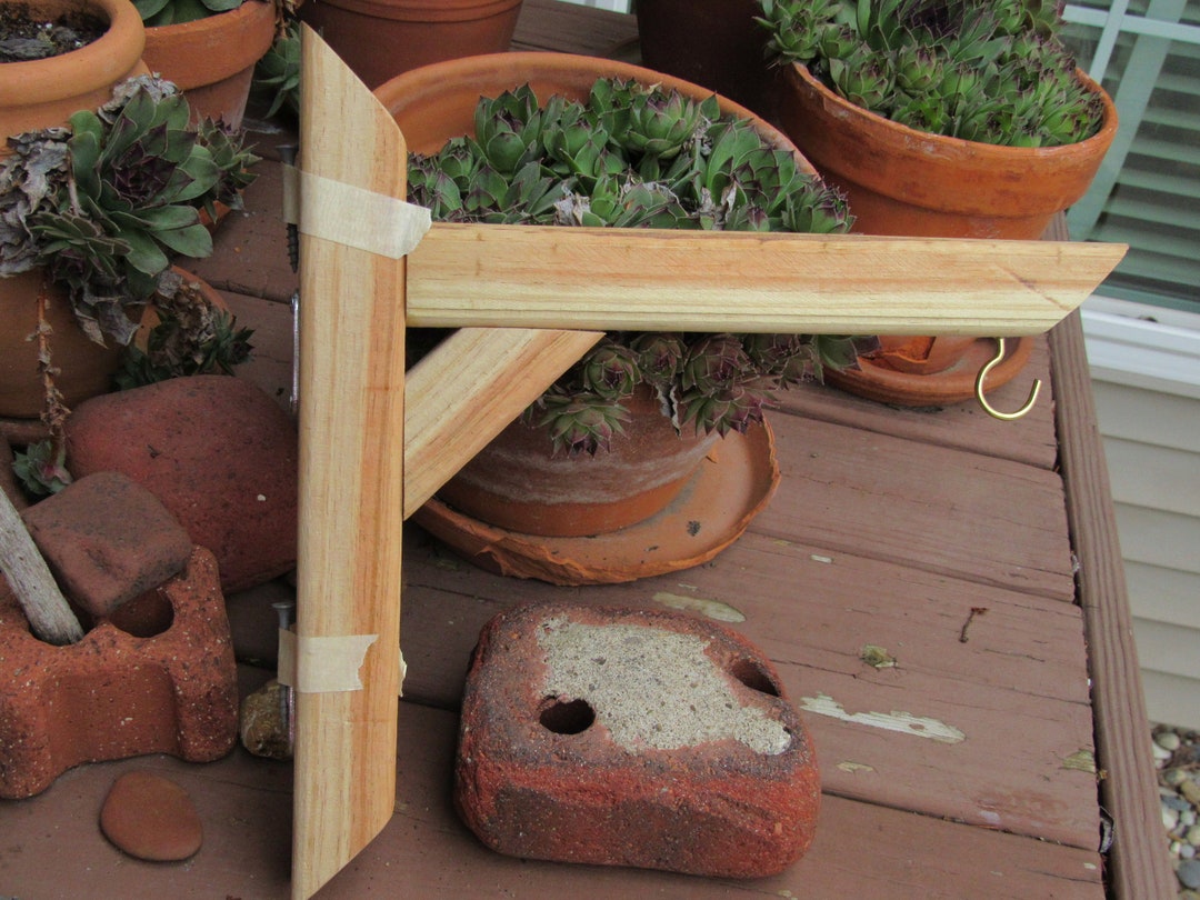 Wood Hanging Bracket for Hanging Plants Feeders Birdhouses Etsy