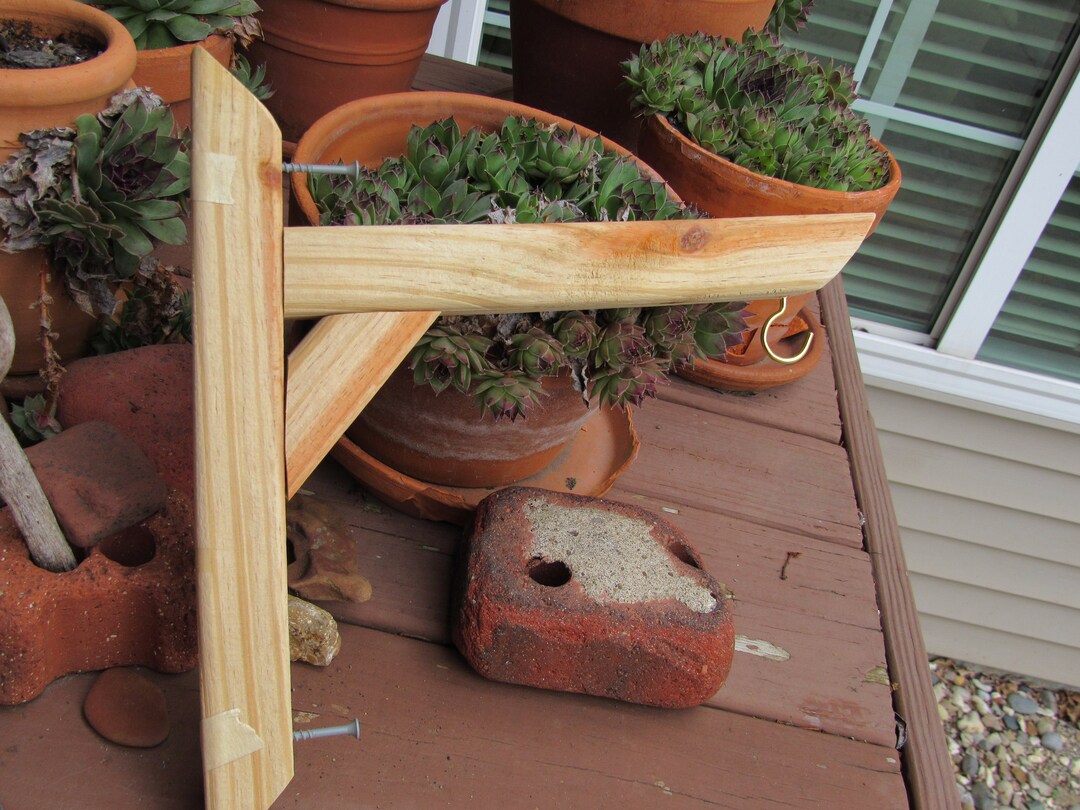 Wood Hanging Bracket for Hanging Plants Feeders Birdhouses Etsy