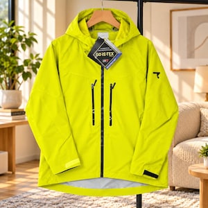 Unisex Waterproof Windproof Jacket | Polyester Hooded Outdoor Coat | Lightweight Rain Jacket | Adjustable Cuffs