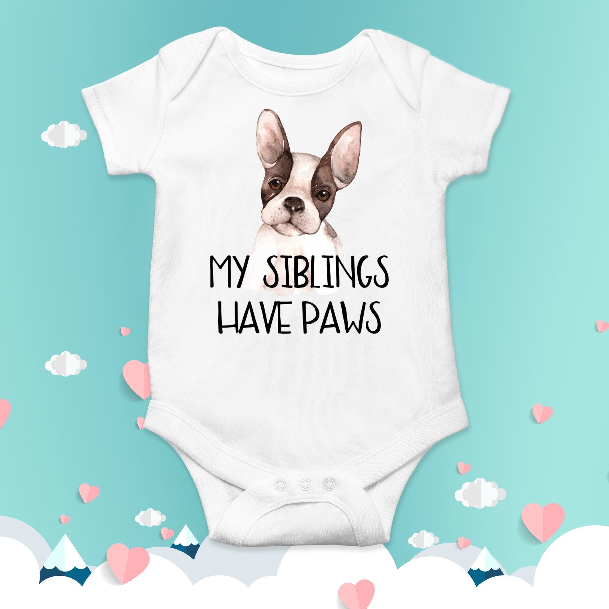 French Bulldog Kids Cotton T-Shirt Basic Soft Short Sleeve Tee Tops for Baby Boys Girls