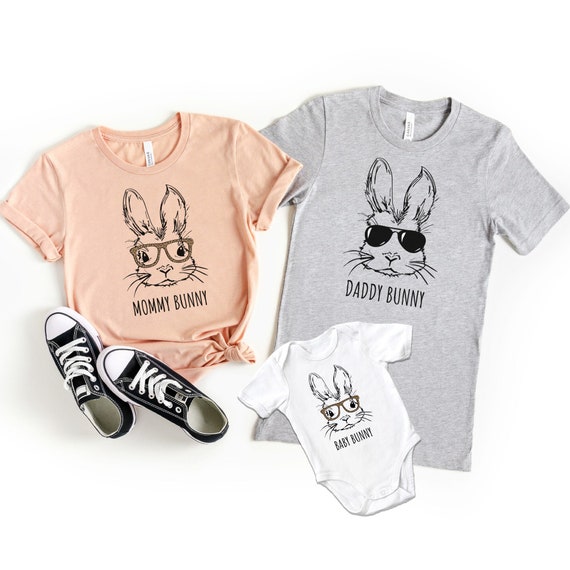 Easter Mommy and Me Shirts, Matching Family Tshirts, Girl or Boy Easter  Outfits With Cute Bunny With Glasses in Adult Kid Men & Women Sizes -   Canada