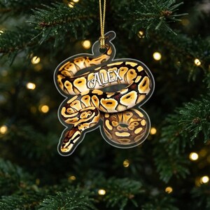 Personalized Ball Python Acrylic Ornament: Custom Name Reptile Lover Gift (2026)