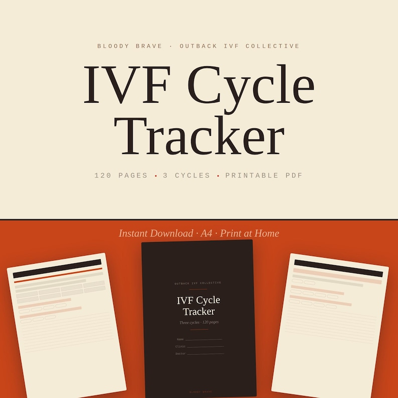 IVF Cycle Tracker Printable PDF | 120 Pages, Daily Logs, Reflections ...