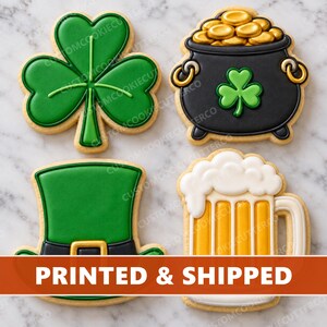 St. Patrick's Day Ausstech- und Stempelset (2, 3, 3,5, 4, 4,5, 5 Zoll) | 3D-gedruckt, Versand | Kleeblatt, Goldtopf, Koboldhut, Bierkrug