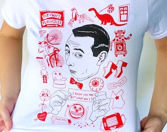 PEE WEE HERMAN (Paul Reubens) (I Know You Are But What Am I?)  Custom T-Shirt