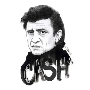 Johnny Cash Original Illustration Art Print