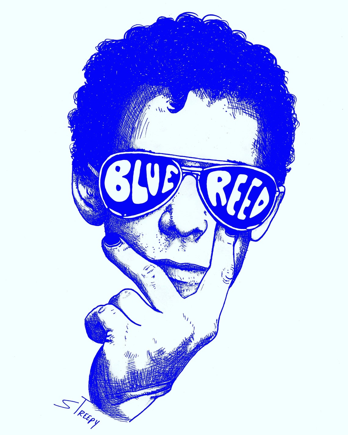 Lou Reed (BLUE REED) Custom T-shirt - Etsy