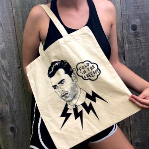 David Fold in the Cheese Schitt's Creek custom tote bag image 2