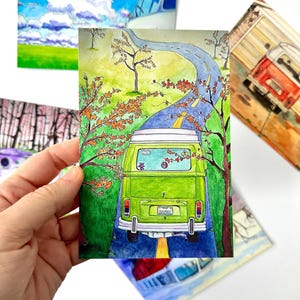 Pocztówki z serii VW Bus (zestaw 5 sztuk)