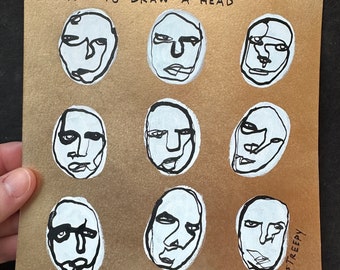 Original Art "How to Draw A Head” by Mary Streepy