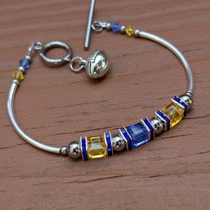 Inspired by the LA Rams football team/Pitt Panther bracelet, college football bracelet/Football team Bracelet