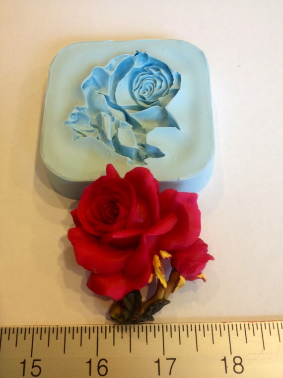 NEW Rose with Stem Silicone Mold for Fondant Gum Paste /& Chocolate