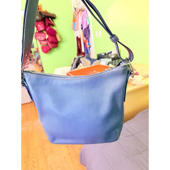 バッグ COACH SOHO Shoulder Bag Blue Leather Coach Soho Small Duffel Blue Leather Hobo Bag Vintage… - Gem