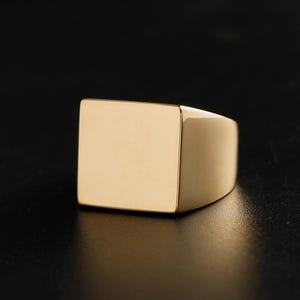 18K Gold Square Ring | Ruth's Vow of Loyalty and Commitment