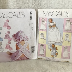 McCalls M6303, McCalls 3063, Infants Dress, Infants Christening Gown, UNCUT