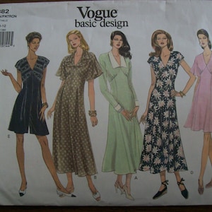 Vogue 1382, Ladies Dress, Vogue Basic Design