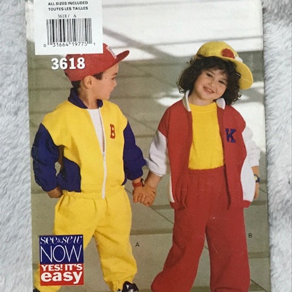 See and Sew 3618, Children's Jacket, Children's Pants, UNCUT