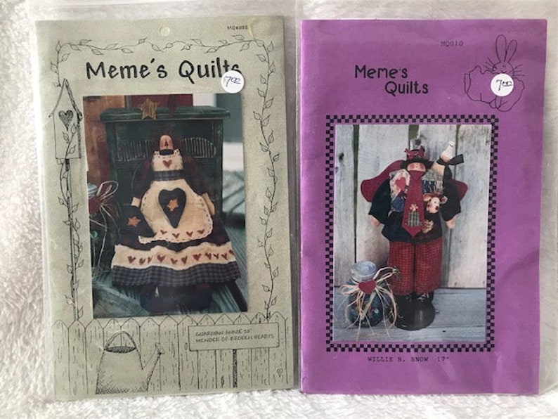 Meme/'s Quilts Willie B Snow Guardian Annie Decorative Dolls UNCUT