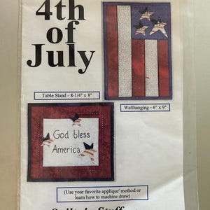 4 juli, Bordsdekoration, Väggbonad, Quilts 'n Stuff, Oklippt