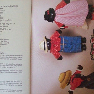 May include: A page from a book with instructions for painting dolls. The page lists the colours used in the instructions, including Liquitex Oils, Alzarine Crimson, Brown Umber, Burnt Sienna, Ivory Black, Cerulean Blue, Titanium White, Prussian Blue, Dirty Green, Cadmium Red Medium, Cadmium Red Light, Cadmium Orange, Prussian Blue, Raw Umber, Raw Sienna, Bam Red, Viridian, Cadmium Yellow Medium, Ultramarine Blue Deep, Titanium White, Cadmium Yellow Light, and Yellow Ochre.
