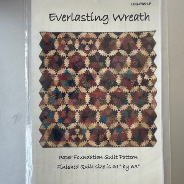 Everlasting Wreath, Paper Foundation Quilt Pattern by Edyta Sitar, UNCUT