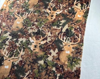 Deer in the Woods, fleecedeken, wildernisdeken, NIEUW handgemaakt