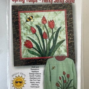 Spring Tulips Herky Jerky Style, Bright Ideas Designs, UNCUT
