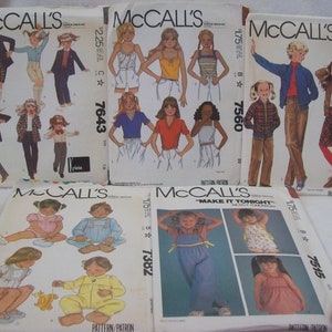 McCalls 7206, McCalls 7382, McCalls 7515, McCalls 7560, McCalls 7643, UNGESCHNITTEN