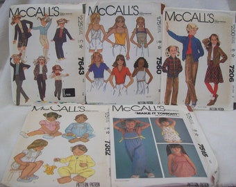 McCalls 7206, McCalls 7382, McCalls 7515, McCalls 7560, McCalls 7643, UNCUT