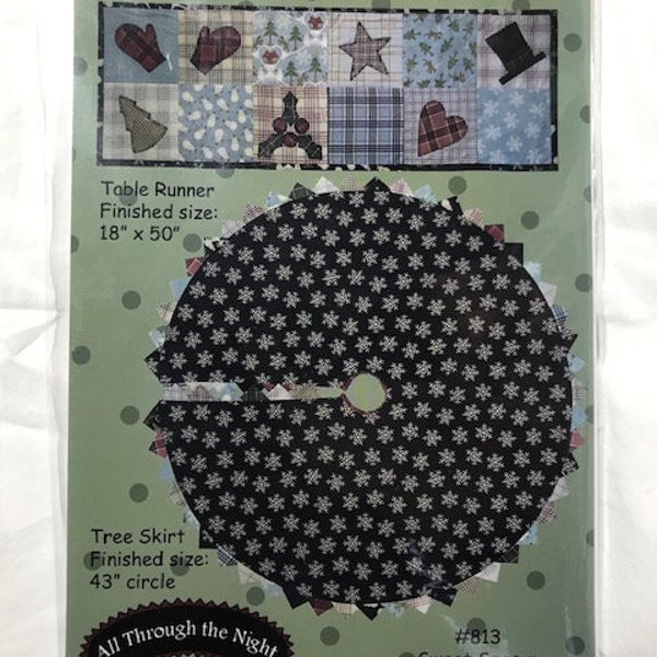 Sweet Season by All Through The Night, Tree Skirt, Table Runner, UNCUT