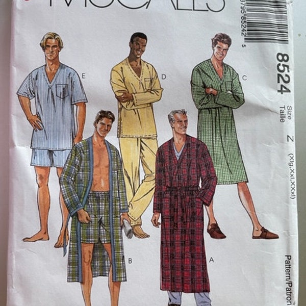 McCalls 8524, Men's Robe, Men's Pants & Shorts, UNCUT