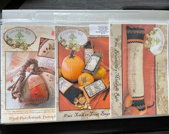 Patchwork Pumpkin, Trick or Treat Bags, Brunhilda&#39;s Midnight Ride, Crab-Apple Hill, NEW UNCUT