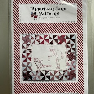 American Jane Patterns, Playmates Quilt, Girl with a Cat Block 11, Quilt Pattern, UNCUT