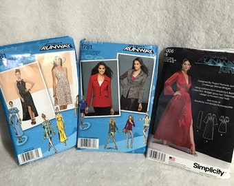 Project Runway, Simplicity 1006, Simplicity 1781, Simplicity 1881, non coupé