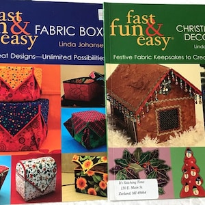 Fast Fun Easy Christmas Decorations, Fabric Boxes, NEW BOOK