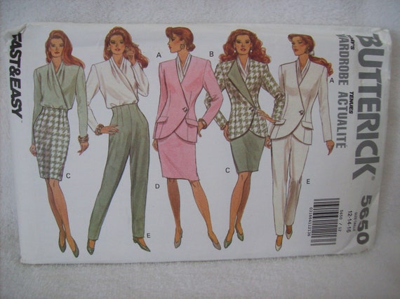 Vintage Butterick SEWING Pattern 4262 Misses Jacket Skirt Pants UNCUT