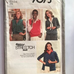 Simplicity 9075, Misses&#39; Cardigans, Cardigan Vest, Misses&#39; Pullover Vest, UNCUT
