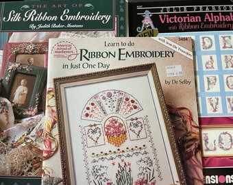 Ribbon Embroidery, Victorian Alphabet, Silk Ribbon Embroidery, NEW BOOK