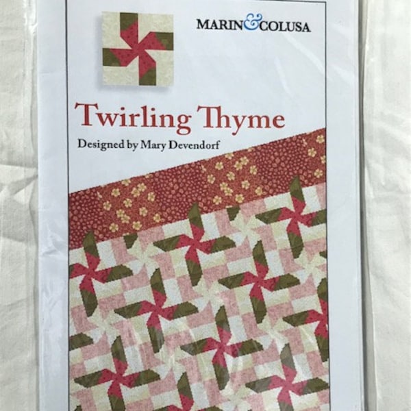 Twirling Thyme, Mary Devendorf, Baby Quilt, Lap Quilt, Twin Quilt, Full Size Quilt, Queen Sized Quilt, King Sized Quilt, UNCUT