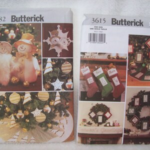 Butterick 3615, Butterick 3682, Julgransprydnader, JuldekorationerOSKLIPPNA