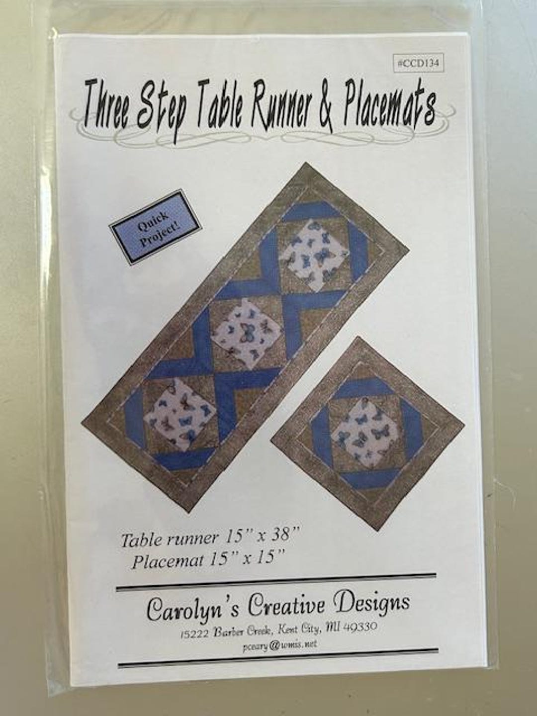 Three Step Table Runner by Carolyn's Creative Designs, UNCUT - Etsy