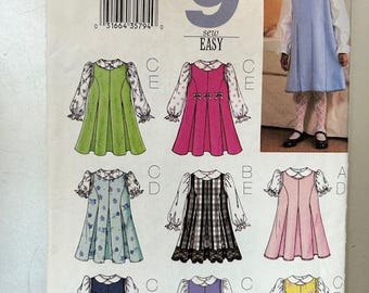 Butterick 3666, Childs Toddlers Jumper and Blouse, UNCUT