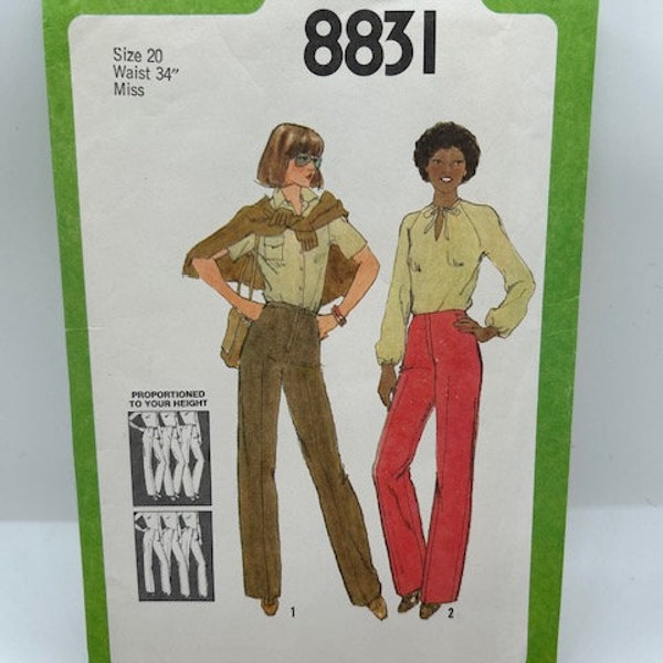 Simplicity 8831, Misses' Proportioned Pants, UNCUT