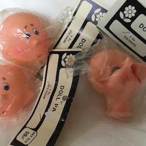 Doll Heads, Plastic Heads, Supply, NEW