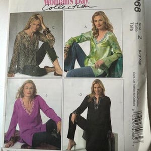 McCalls M4968, Misses/Miss Petite Tunikor i 3 längder, Oklippta
