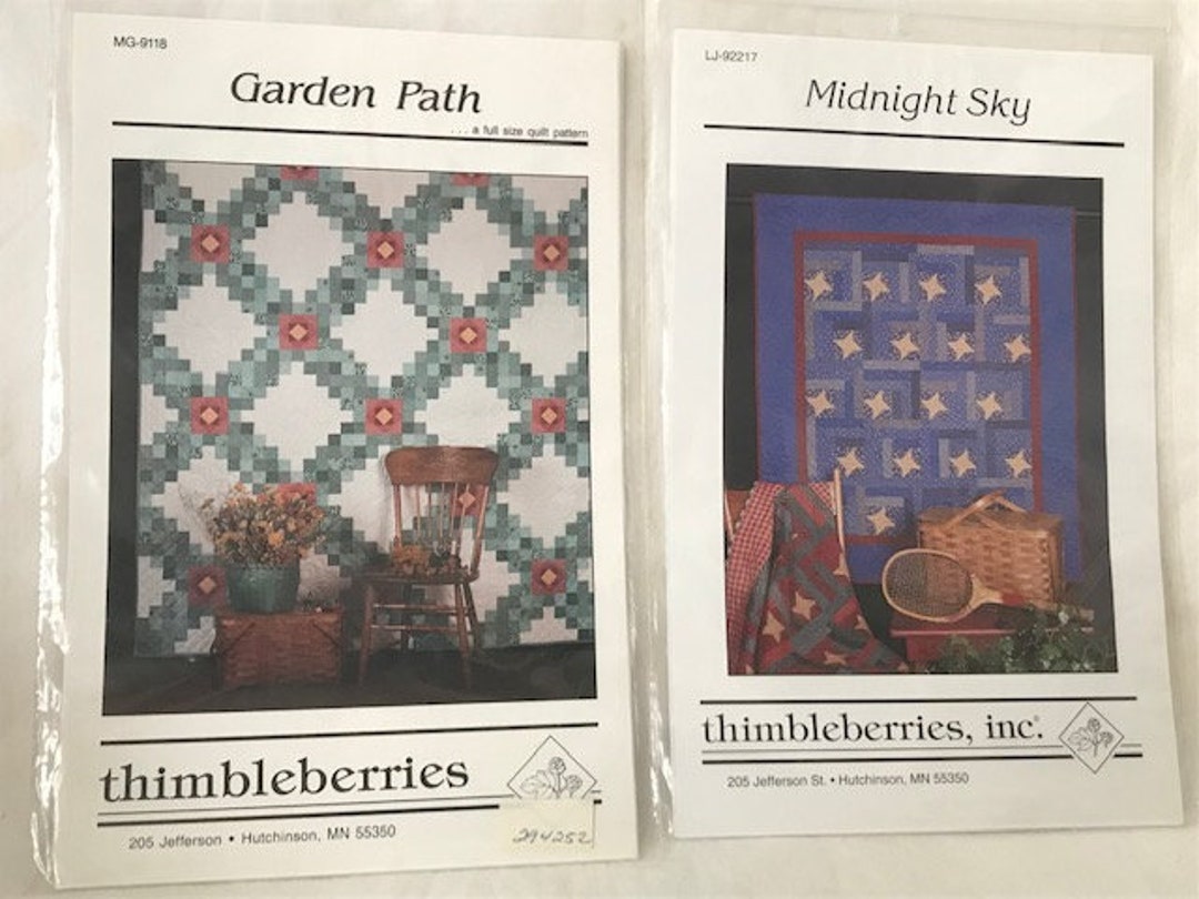 Thimbleberries Inc, Garden Path, Midnight Sky, UNCUT Etsy