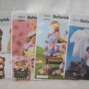 Butterick 3933, Butterick 3802, Butterick 3803, Butterick 3986, UNCUT