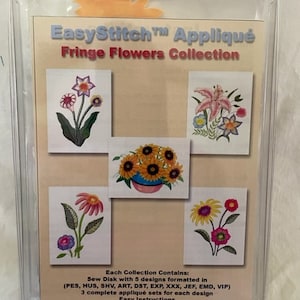 Easy Stitch Applikation, Fringe Flowers Collection, NEU